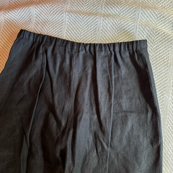 Eddie Bauer Women's 100% Linen Zip Up Pants, Black, size 6 - Picture 7 of 9